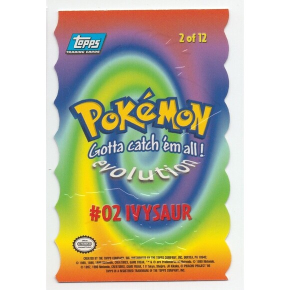 Bulbasaur/Ivysaur/Venusaur 1999 Topps Pokemon Movie Animation - Picture 7 of 8